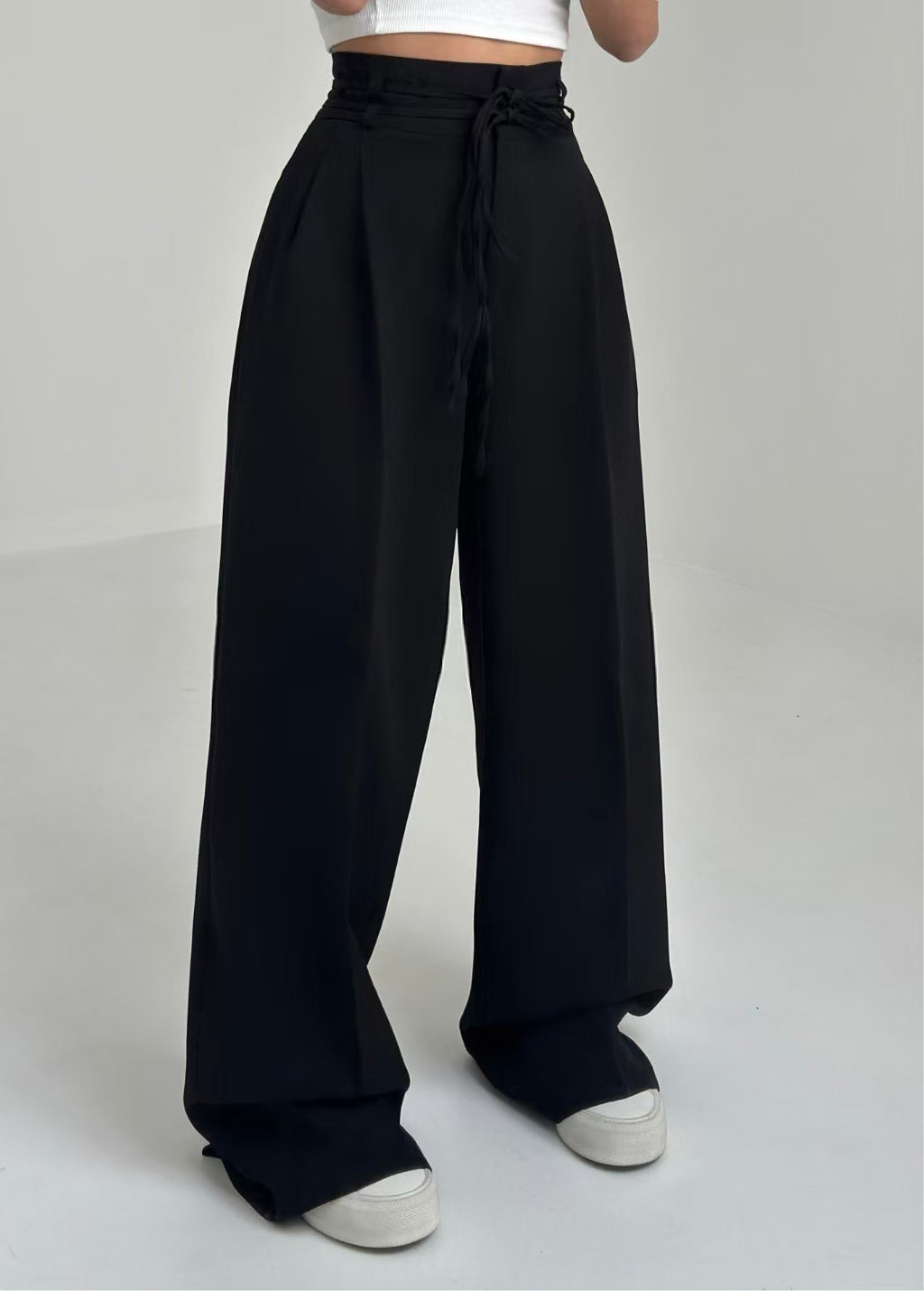 Caelina™ – Tailored Lace-Up Straight Pants