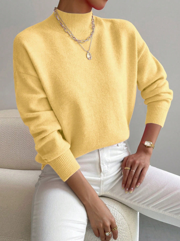 Serenelle™ – Woman Soft High Collar Knit Pullover