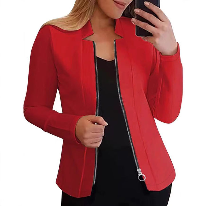 Zephea™ – Women Sleek Zipper Suit Jacket