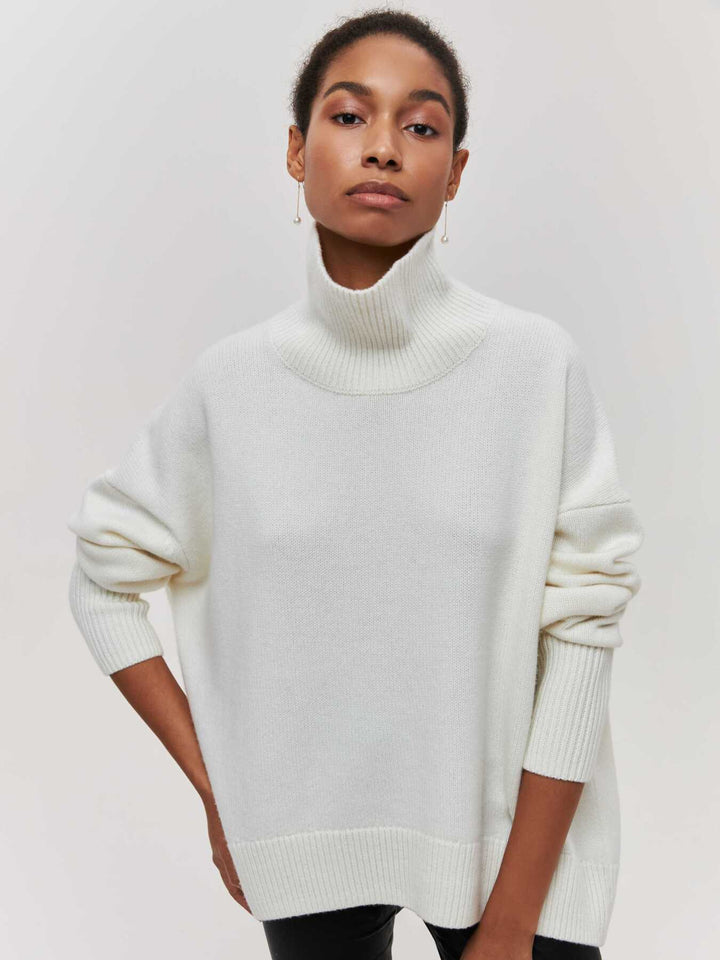 Seraphine™ Cozy Mock Neck Pullover – Women’s Sweater