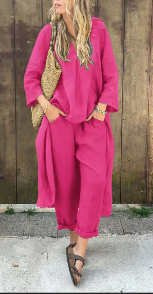 Marisse™ – Luxe V-Neck Pants Set