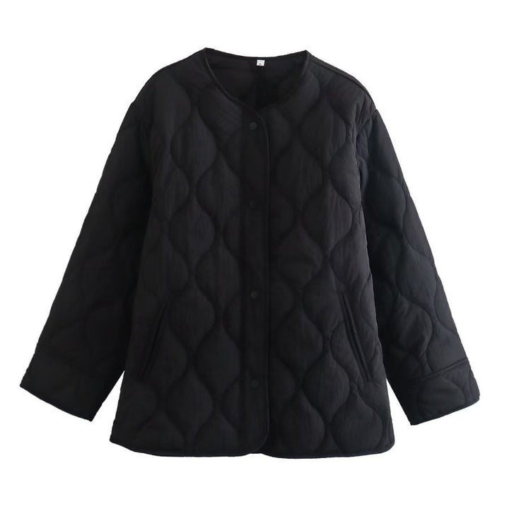 Nadya™ | Single-Breasted Cotton Blend Winter Coat