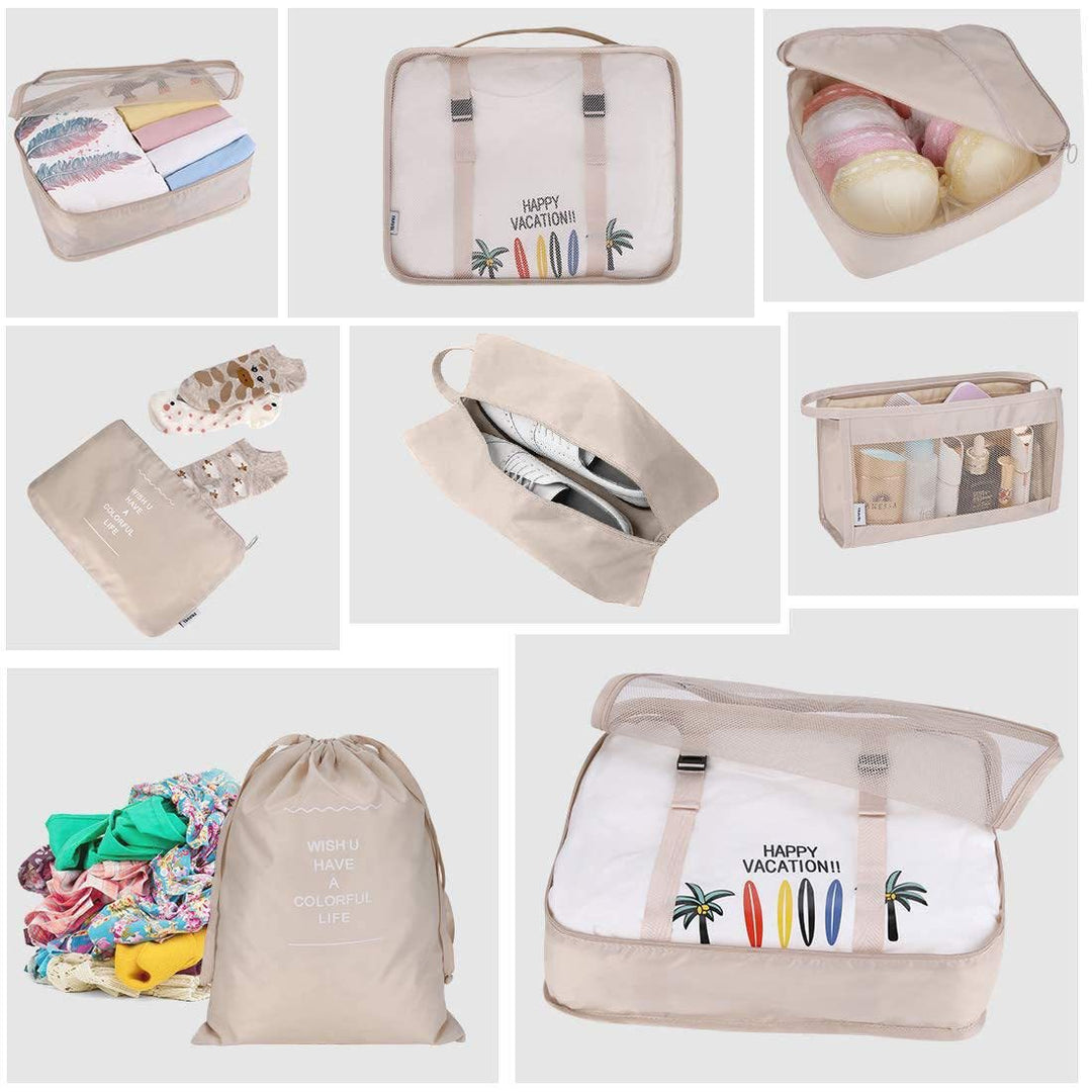 PackNest™ – 8-Piece Travel Organizer Storage Set