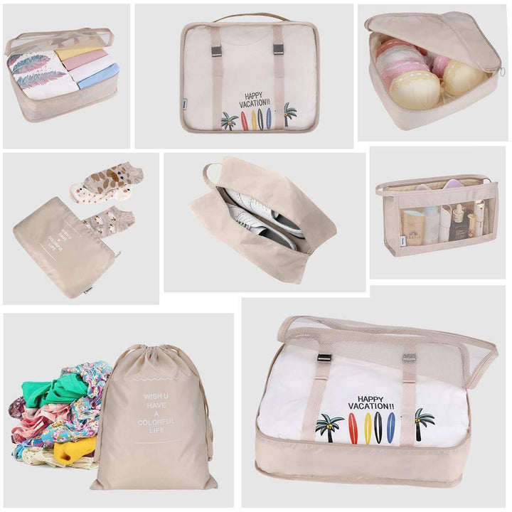 PackNest™ – 8-Piece Travel Organizer Storage Set