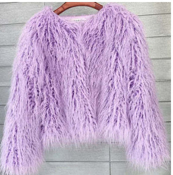 BohoWave Colorful Faux Fur Jacket
