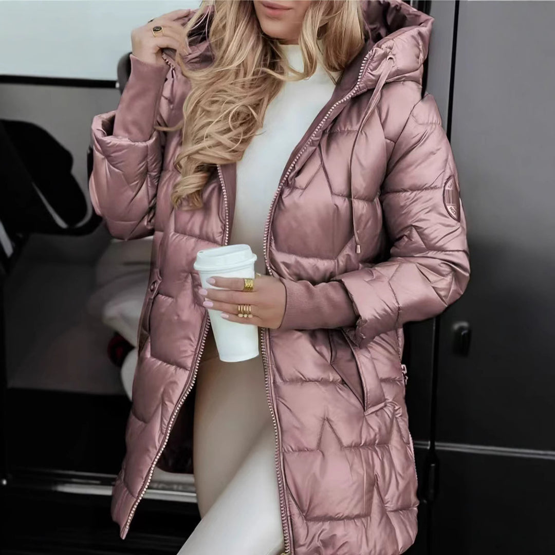 Women’s Winter Hooded Down Cardigan Coat