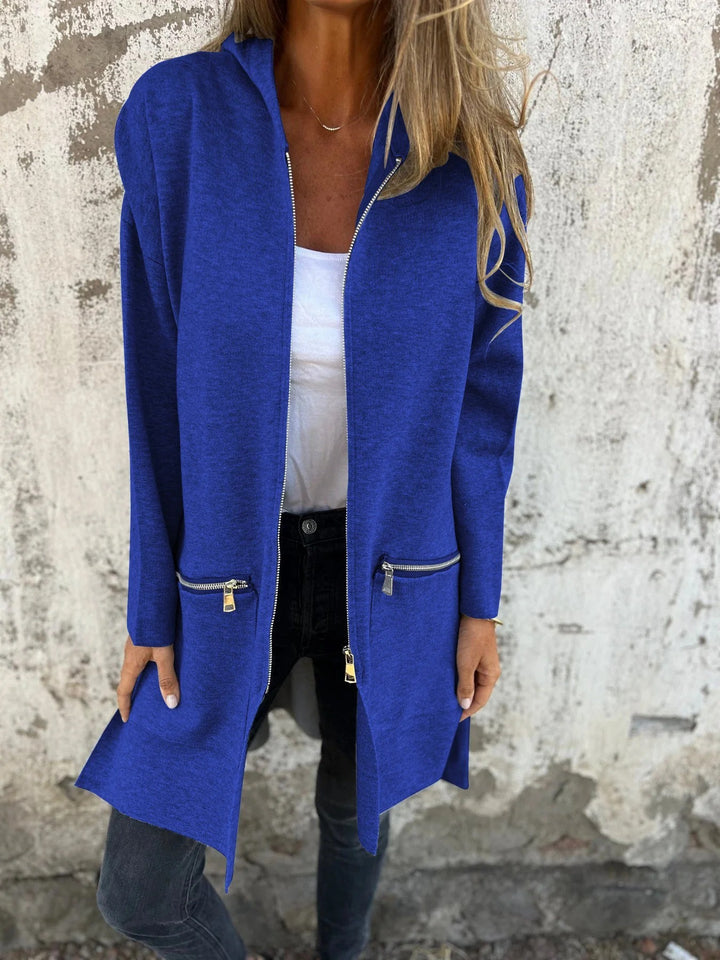 LunaHearth™ – Solid Color Hooded Jacket For Woman
