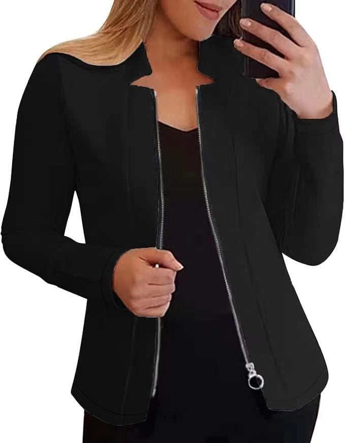 Zephea™ – Women Sleek Zipper Suit Jacket