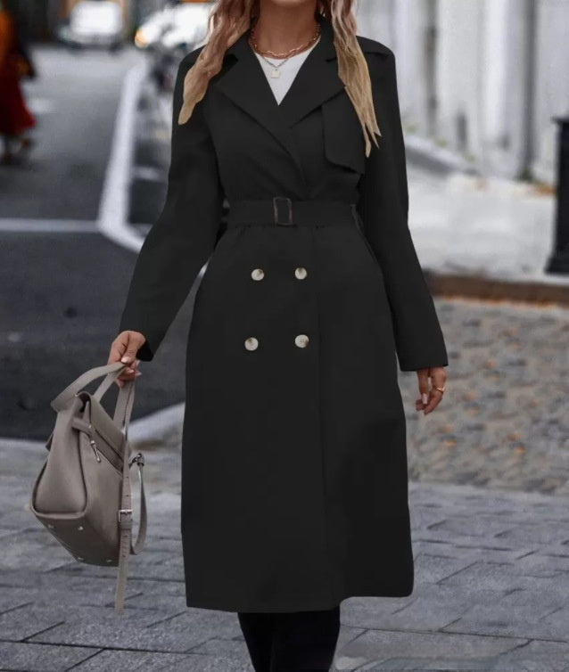 Marvelle™ – Woman Sleek Longline Trench Coat