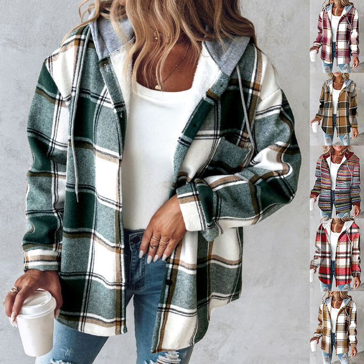 Tarta™ – Fashion Plaid Hooded Jacket with Pockets