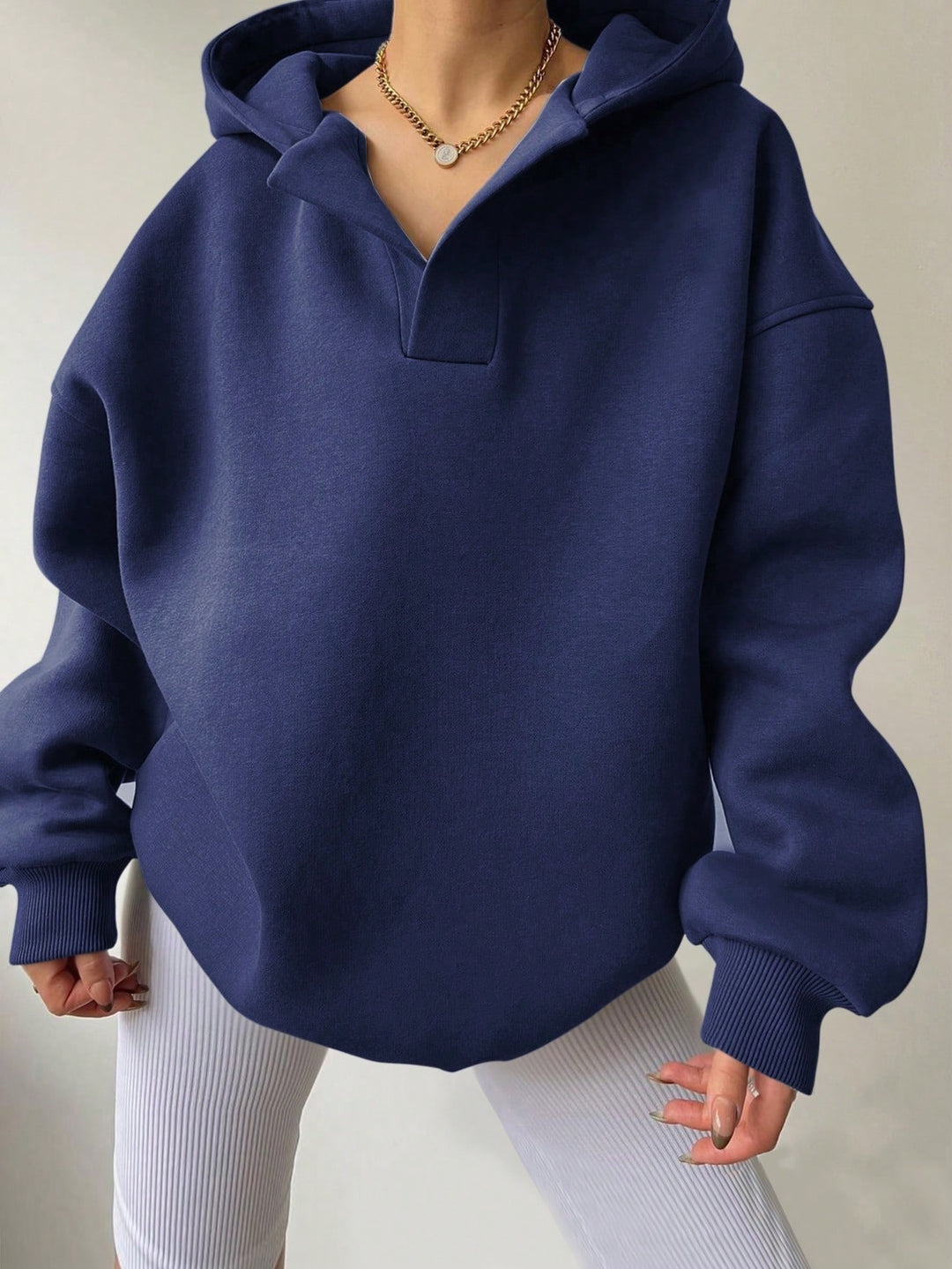 LunaEase™ – Relaxed Pullover Hooded Sweater
