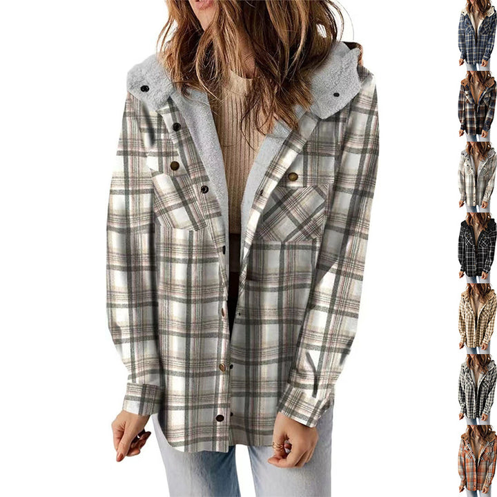 Plaidwyn™ Plaid Hooded Coat – Women’s Fleece-Lined Outerwear