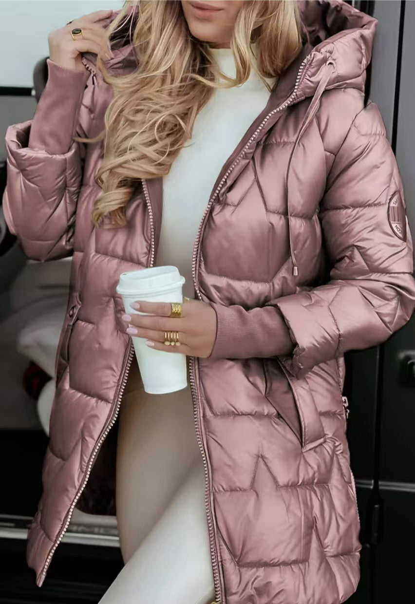 Women’s Winter Hooded Down Cardigan Coat