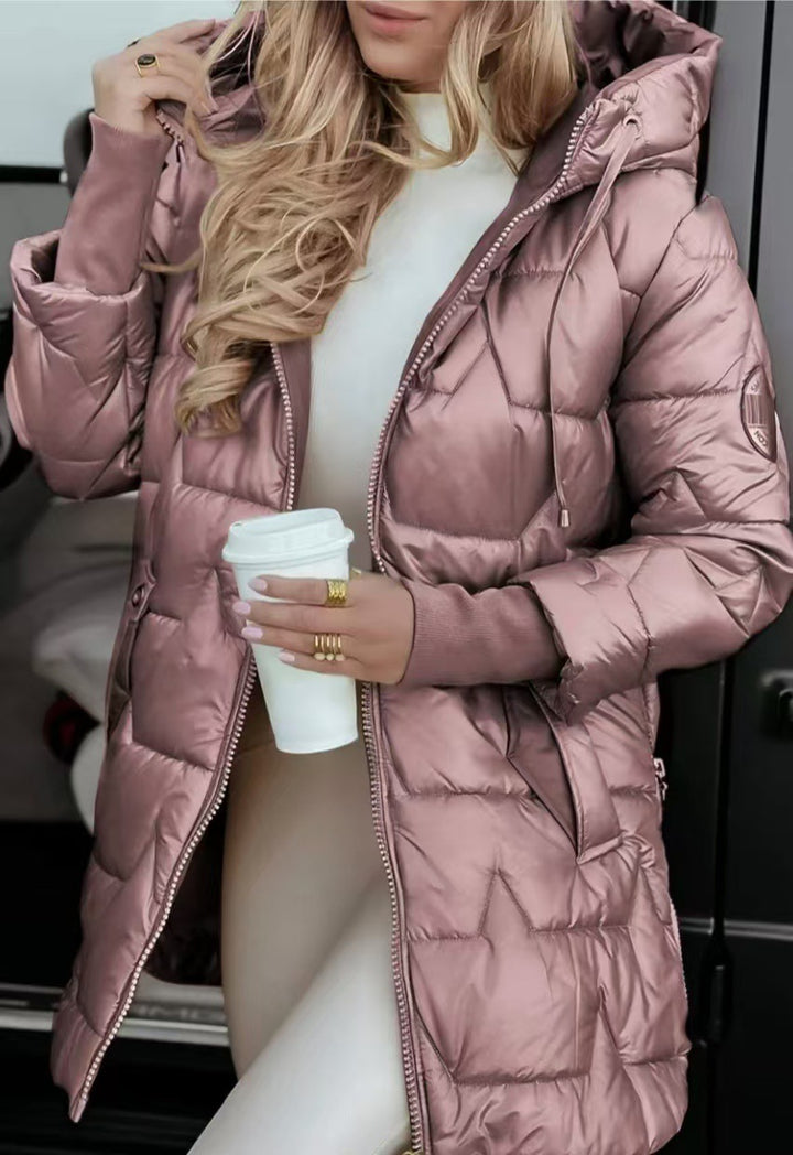 Women’s Winter Hooded Down Cardigan Coat