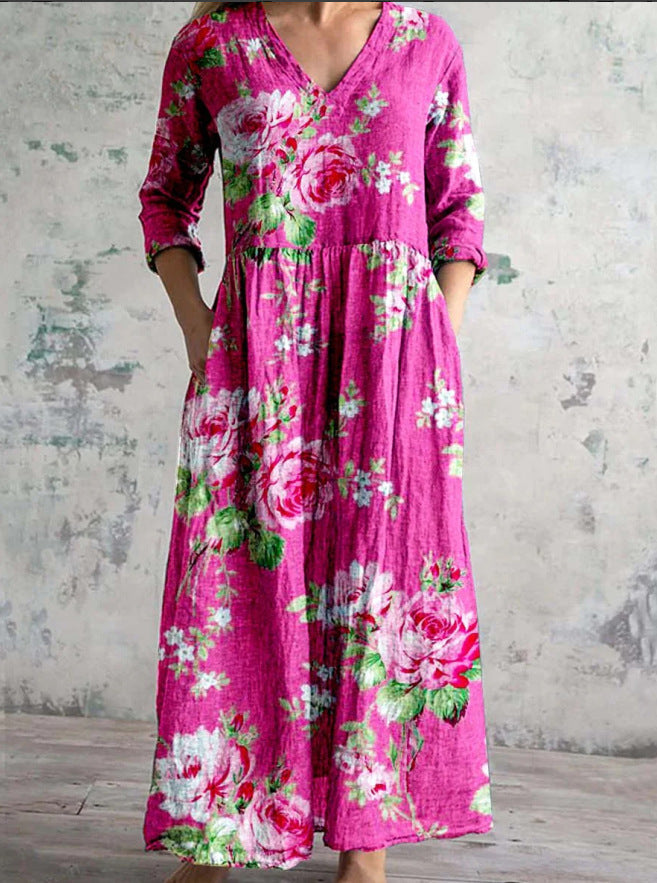 Serenata™ – Floral Reverie Mid-Length Dress