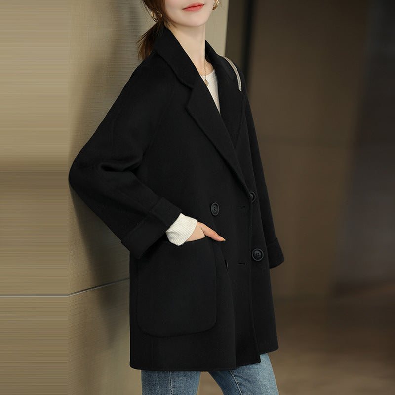 Zerielle™ Luxe Wool Blend Coat – Women’s Mid-Length Outerwear