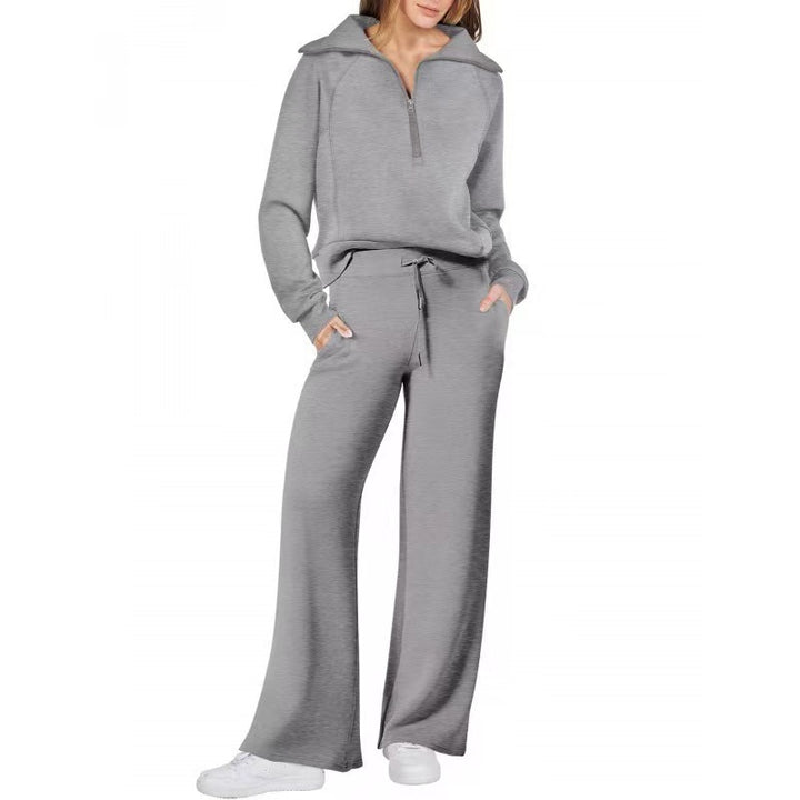 ZenithLoom™ – Soft Zip Loungewear Suit For Woman