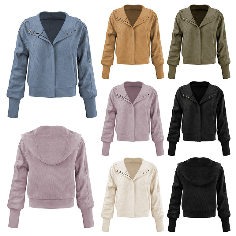 PatchFlow™ – Casual Patchwork Zip-Up Knit Cardigan
