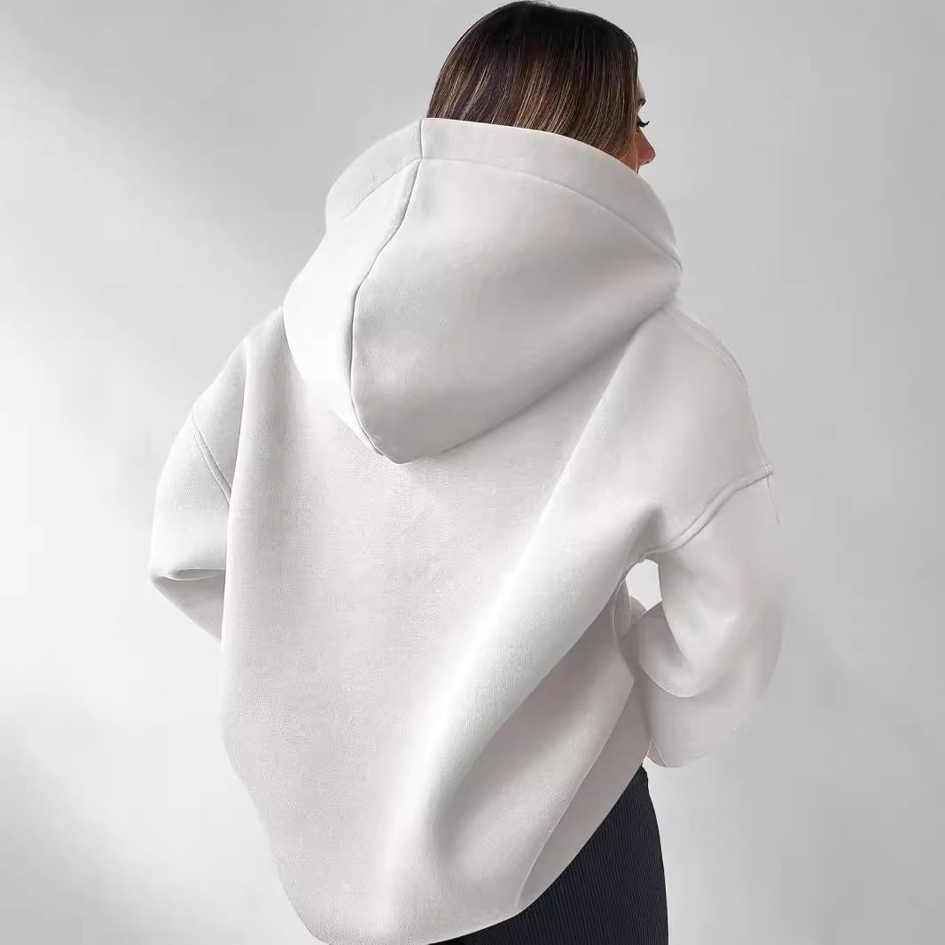 LunaEase™ – Relaxed Pullover Hooded Sweater