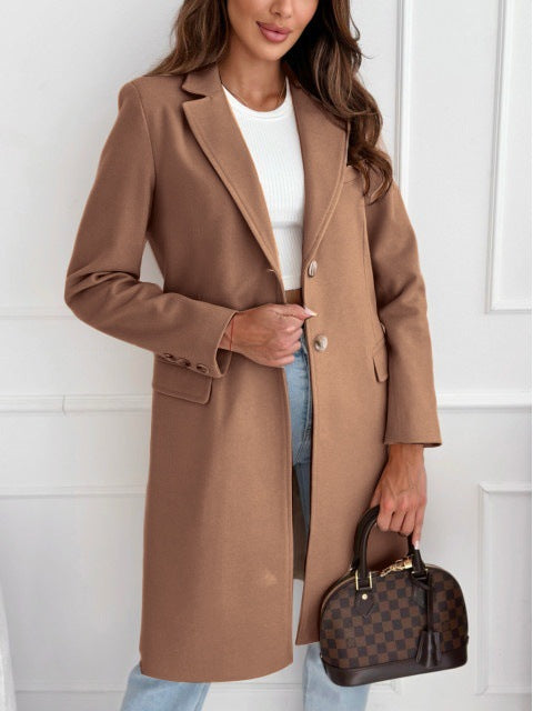 CieloWool™ – Woman Soft Button Wool Coat