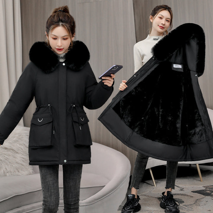 Cressida™ – Velvet Woman Lined Elegant Winter Coat