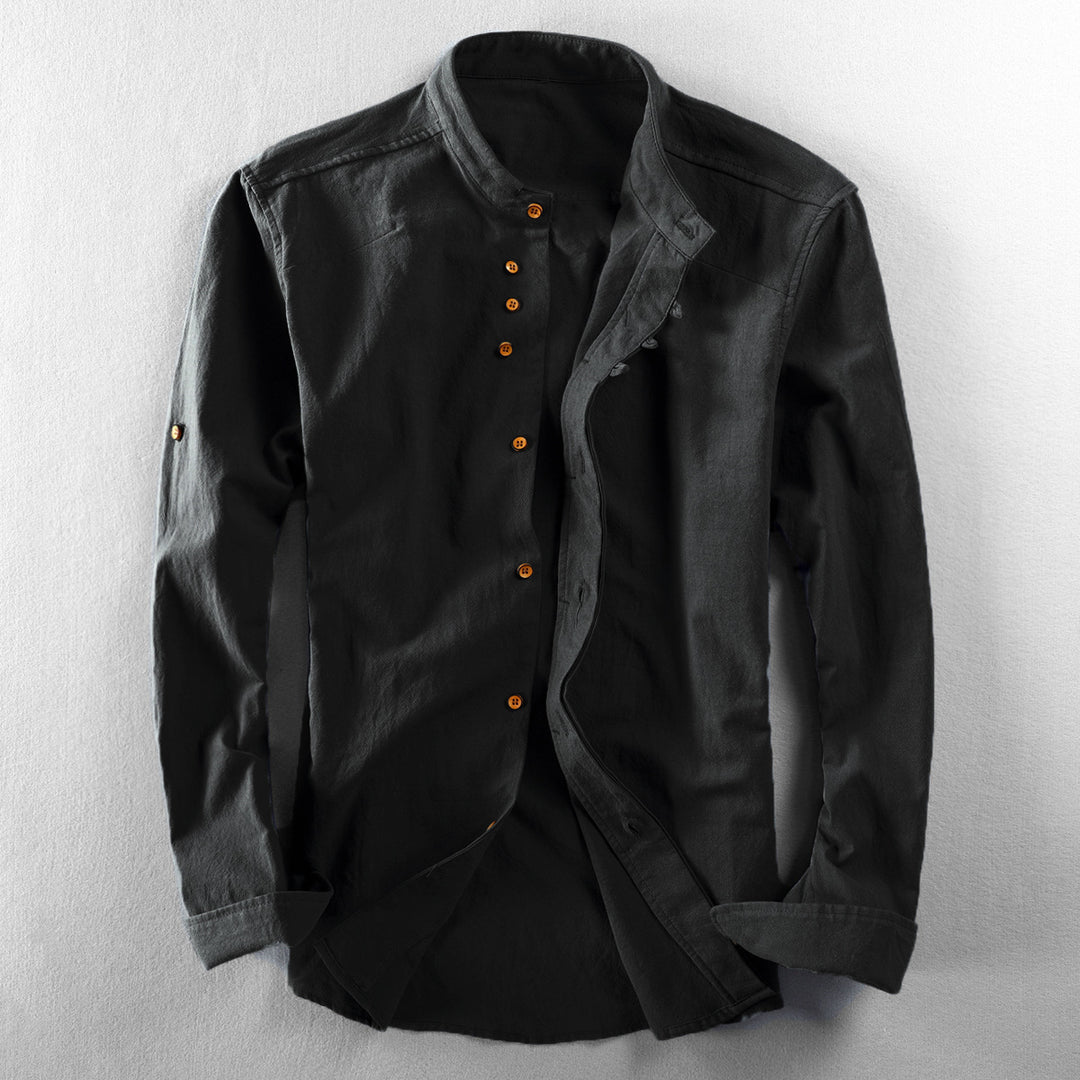 Taoren™ – Slim Mandarin Collar Shirt
