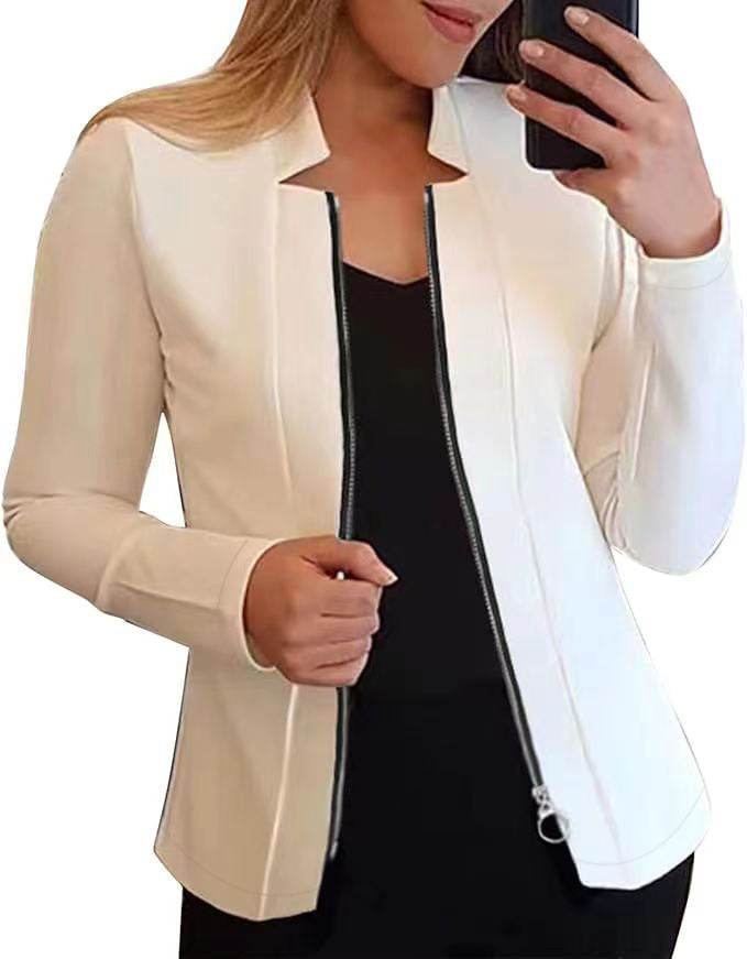 Zephea™ – Women Sleek Zipper Suit Jacket