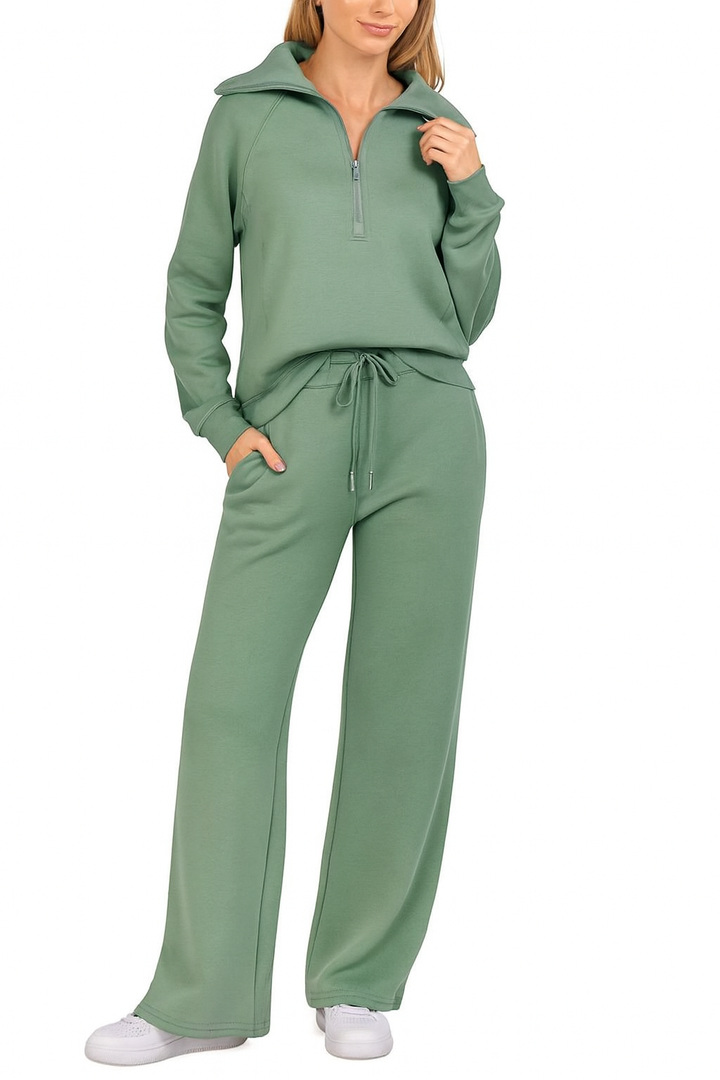 ZenithLoom™ – Soft Zip Loungewear Suit For Woman