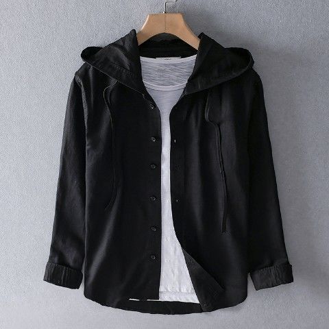 LinoVerve™ – Woman Hooded Linen Shirt