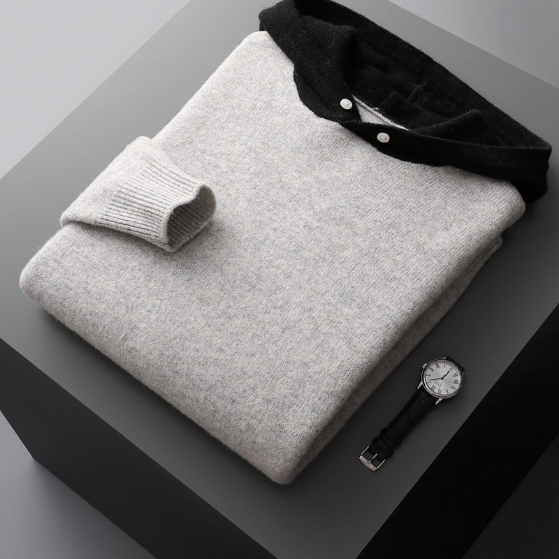 Kelvor™ – Textured Knit Hoodie