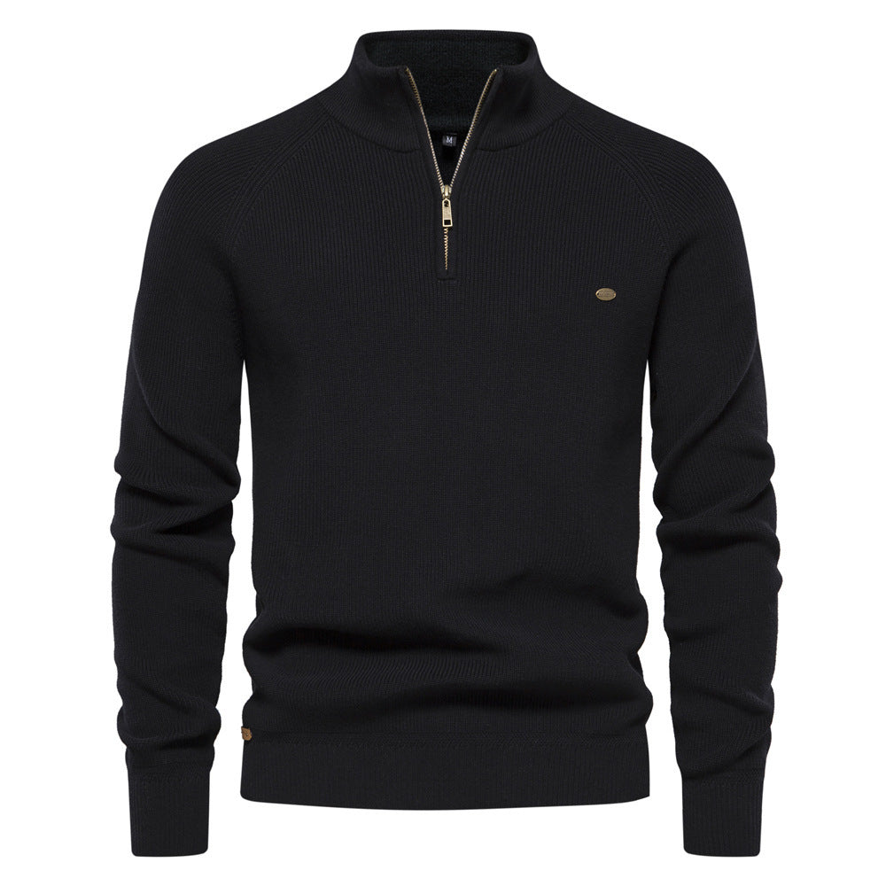 Aeris™ – Slim Collar Knit Sweater For Man