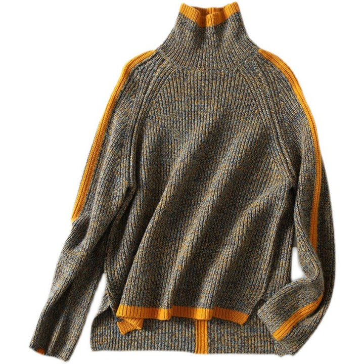 WoolenMuse™ – Woman Classic Turtleneck Pullover