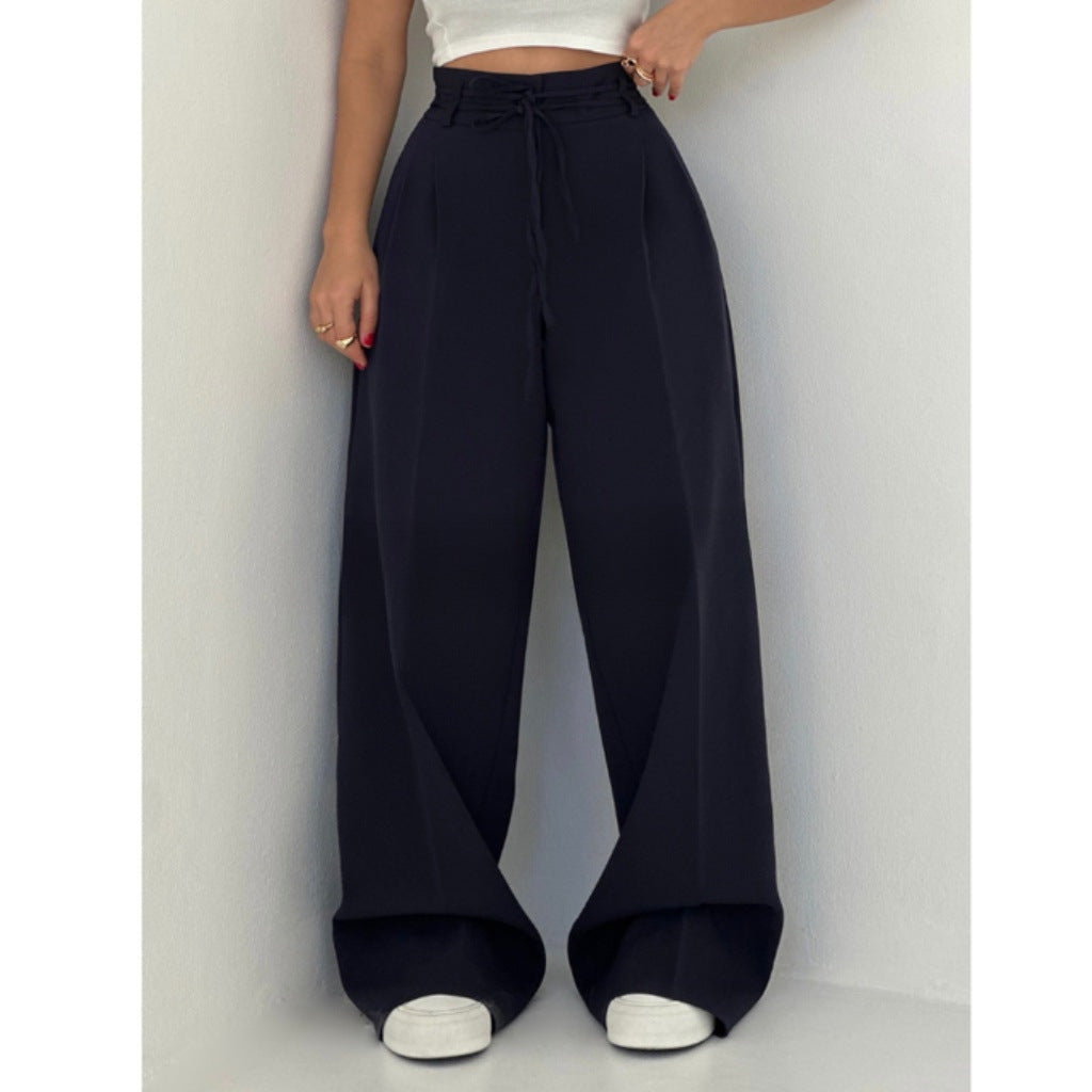 Caelina™ – Tailored Lace-Up Straight Pants