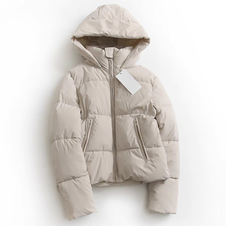 AuroraLuxe™ | Women’s Hooded Plush Cotton Winter Coat