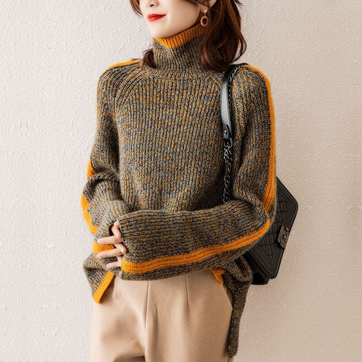WoolenMuse™ – Woman Classic Turtleneck Pullover
