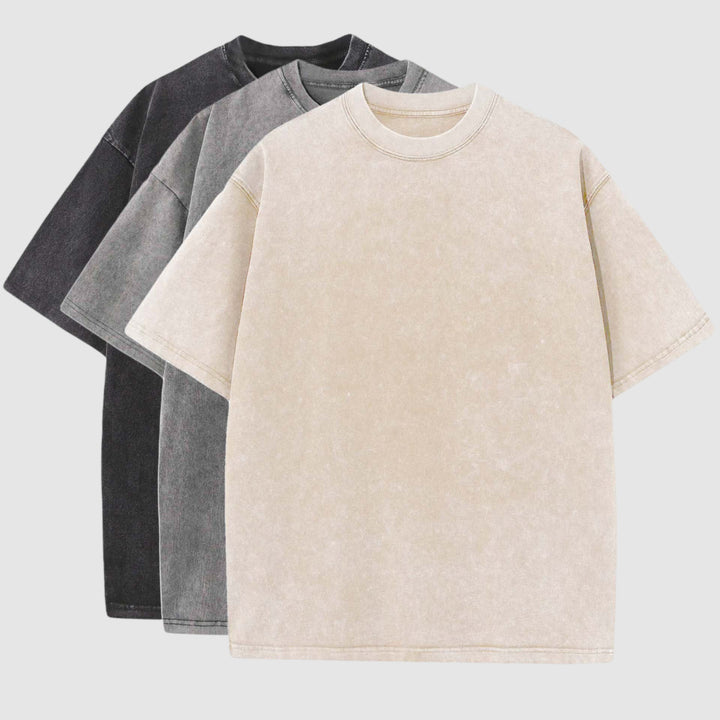 Casual Cotton Oversized Tee Set - 3-Pack