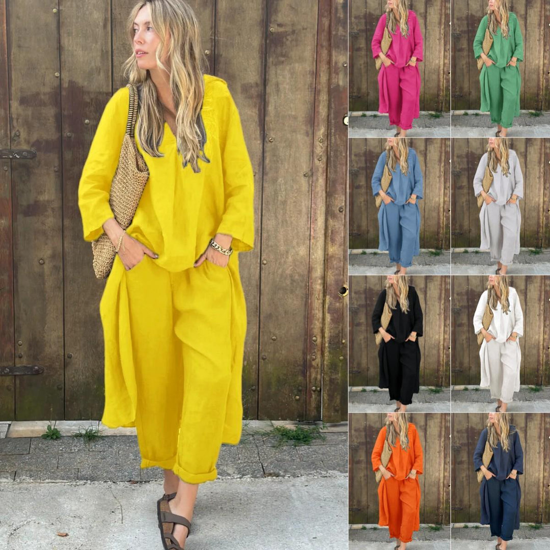 Marisse™ – Luxe V-Neck Pants Set