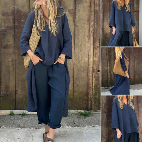 Marisse™ – Luxe V-Neck Pants Set