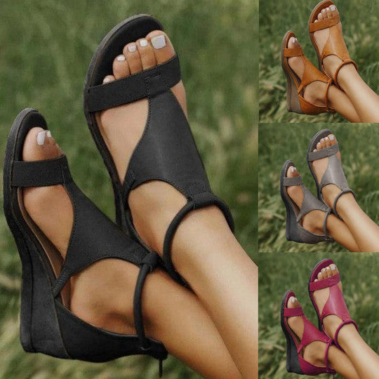 Rahel™ – Orthopaedic Wedge Leather Sandals