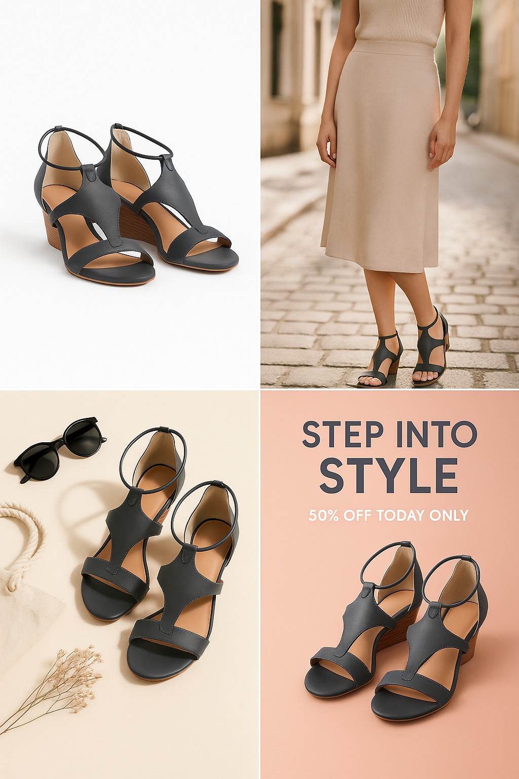 Rahel™ – Orthopaedic Wedge Leather Sandals