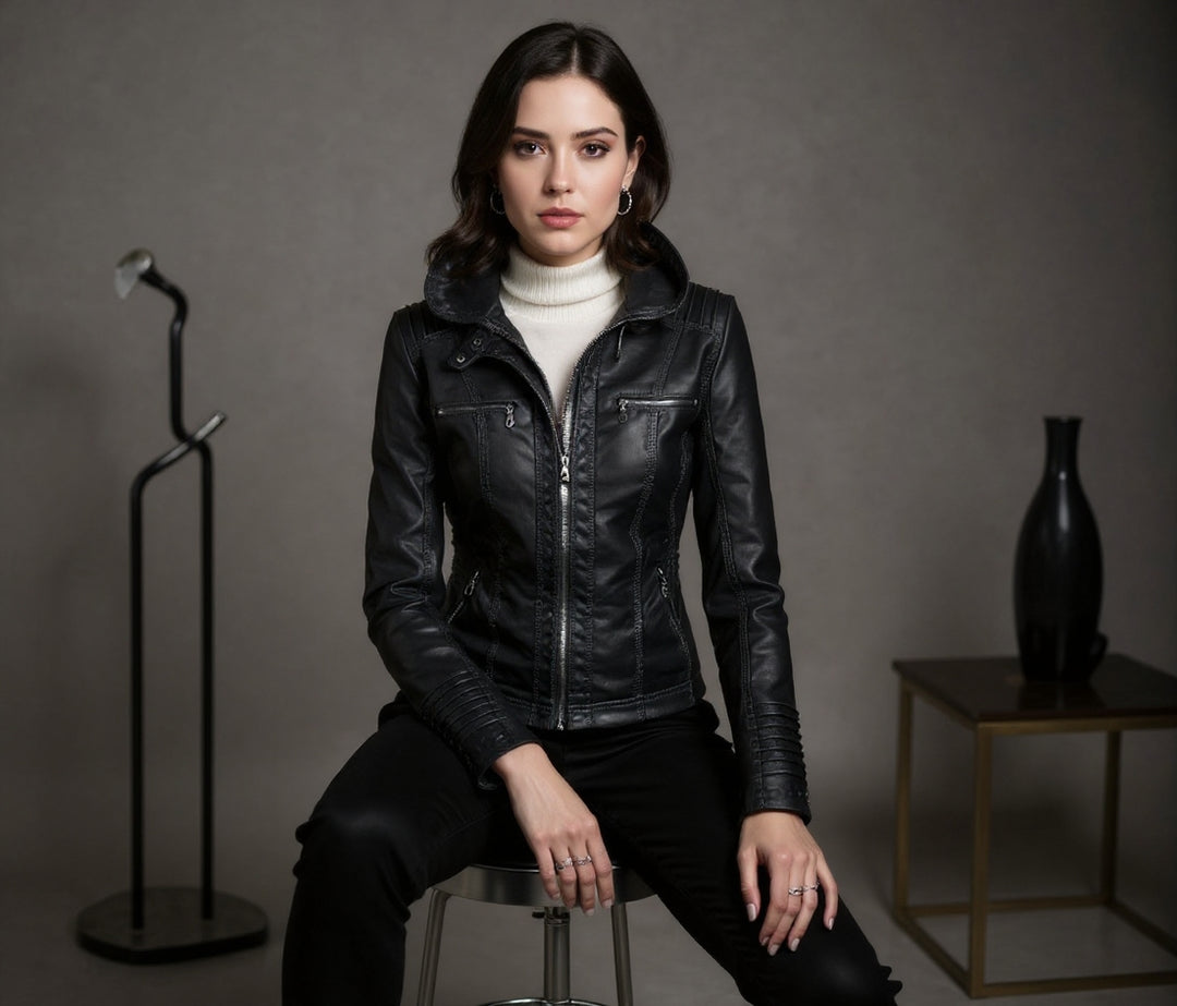 Vespera™ – Tailored Women Leather Jacket